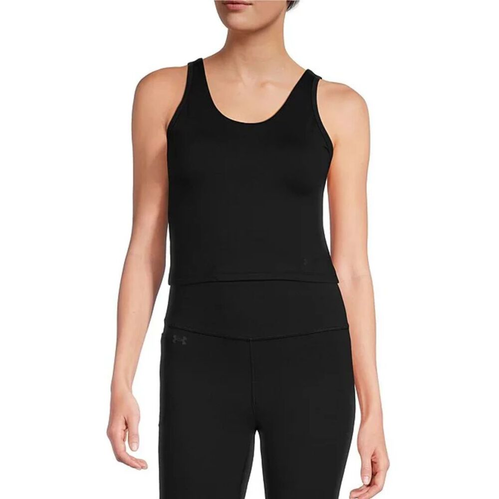 Under Armour Women's Motion Tank Top Black Sz Large NEW Buttery Soft UA Tank - Picture 1 of 6